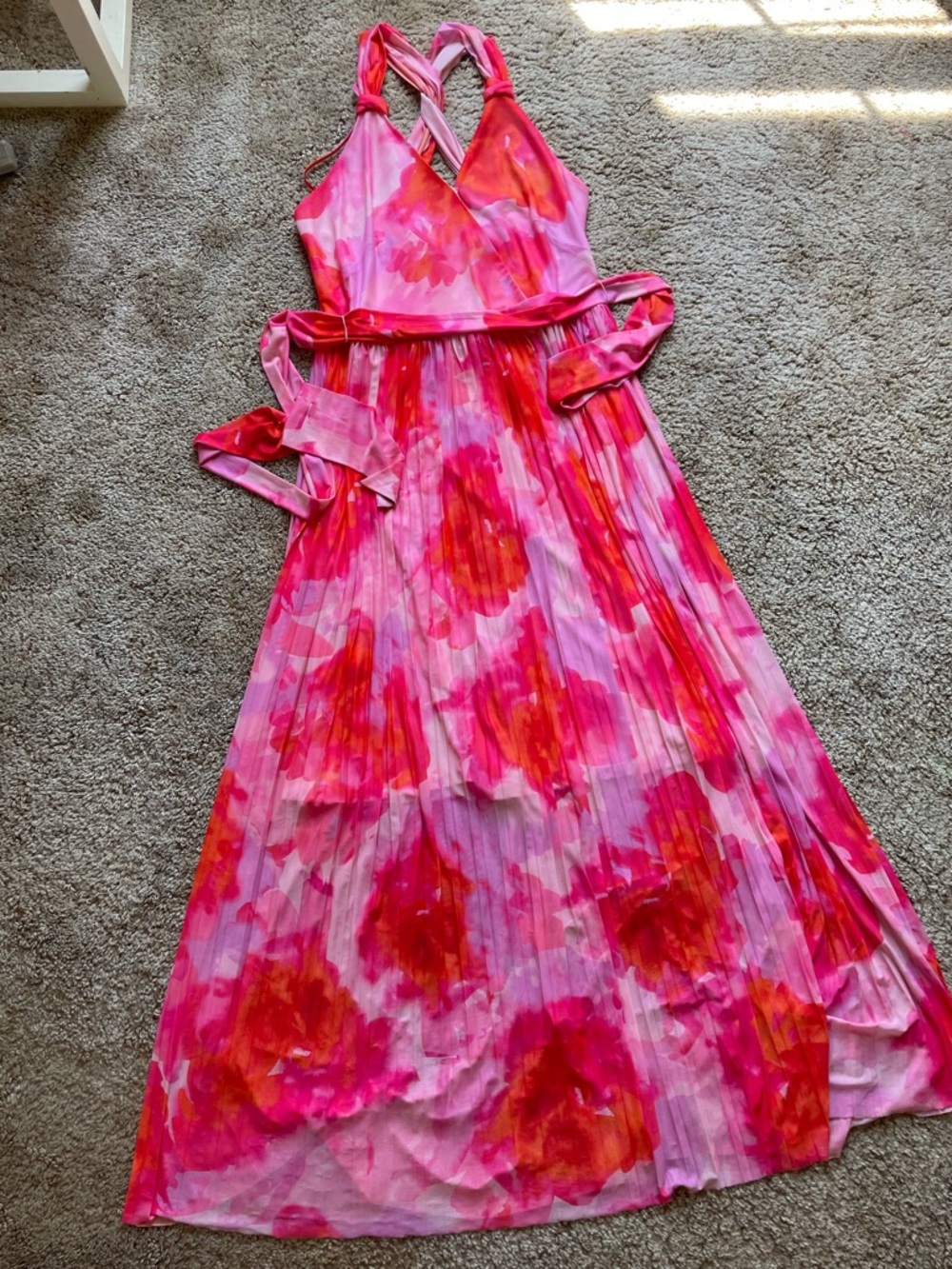 NWT Laura Women’s Size 10 Floral Maxi Long A Line Summer Event Wedding Classy